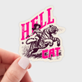 Hell Cat Sticker - cowgirl, west, feminist, tiger, yeehaw