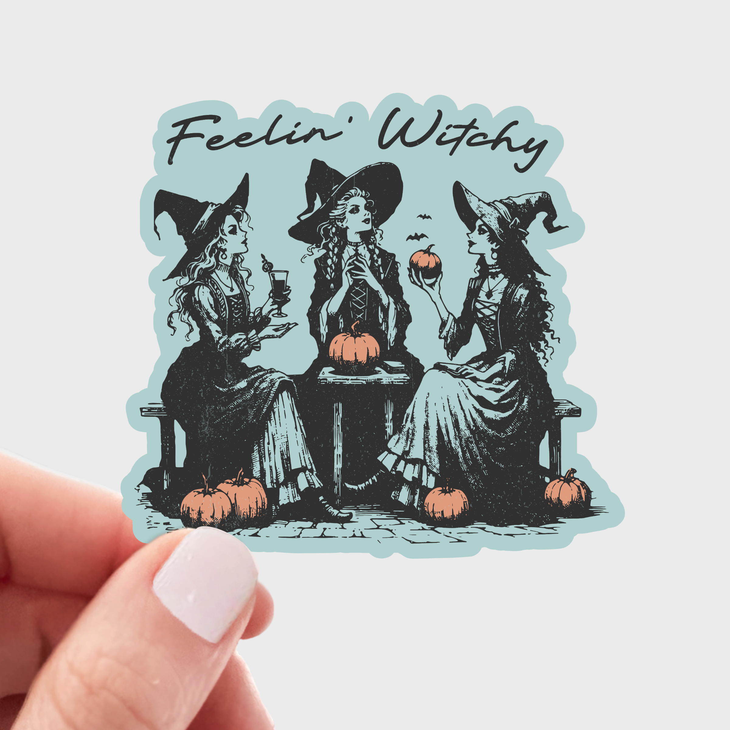 Feelin' Witchy Sticker - dark, spooky, halloween, pumpkin